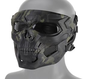 Tactical Scary Full Face Mask Skull Messenger Mask voor jagen op Airsoft CS Halloween Festival Party Film Props1140705