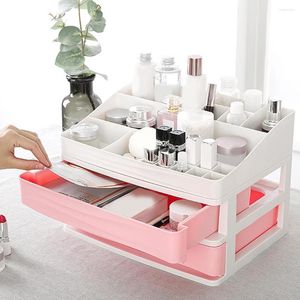 Förvaringslådor Makeup Organizer Cosmetic Drawer Box Brush Holder Case Skin Care Rack Container för telefonsmycken Sundries