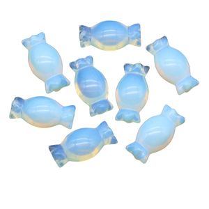 Natural Candy Figurine Stones Reiki Healing Opalite Color Quartz Caramelle intagliate a mano per Halloween Regalo di Natale