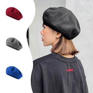 Cappelli Berretti eleganti coreani per donna Primavera Autunno Berretti da pittore elastici Ragazze Cappello d'arte francese Moda Ins Berretto britannico