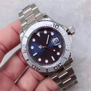 Luksusowe męskie zegarek szare szafir szklisty szklany pasek ze stali nierdzewnej automatyczny ruch mechaniczny 116622 40 mm mężczyzn Yacht Watches330a