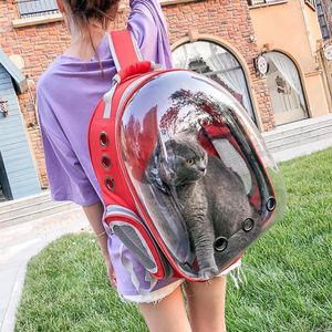 犬のカーシートは4色の通気性のある小さなペットキャリアバッグ猫ポータブル屋外透明な旅行バックパック
