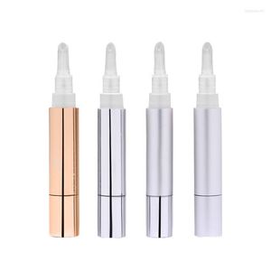 Lagringsflaskor 100 st 5 ml Makeup Lip Gloss Twist Pen tom concealer Tube with Silicone Head Cosmetic Foundation Nail Oil Container