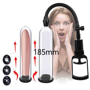 Pompa manuale Pene Vacuum Cock Enlarger Sex Toys Masturbazione maschile Estensore del pene Trainer Adulti per uomo