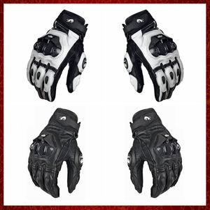 ST843 MENS KVINNOR 4 Säsong Kör Supertech Black/White Motorcykelläderhandskar Racing Glove Motor Cohide Racing Bike Knight