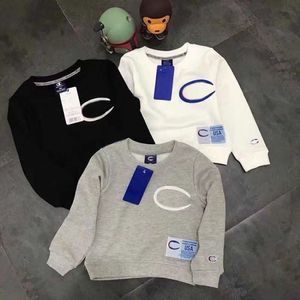 Felpa con cappuccio per bambini con lettera ricamata Stilista di moda 100% cotone Abbigliamento per ragazzi Giacca casual in lana con cappuccio Abbigliamento per bambini Felpe con cappuccio