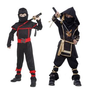 Barn ninja kostymer halloween fest pojkar flickor krigare stealth barn cosplay mördare kostym barns dag gåvor267v