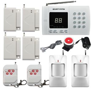 Wireless PIR Home Security Burglar Alarm System Auto Dialing Dialer 2x Infrared Motion Detector 4x DoorWindows Alarm Sensor7052532