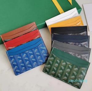 Luxurys plånböcker designer korthållare män kvinnor plånbok äkta berömda läderväska grossisthållare mynt 6 kortplatser nyckelficka