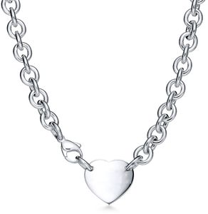Herz Halskette Damen Edelstahl Paar Anhänger Schmuck am Hals Valentinstag Geschenk für Freundin Accessoires Großhandel Weihnachten