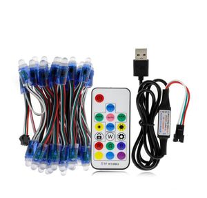 RGB LED Module IP68 Waterproof DC5V Full Color LED Pixel Module String Point Lights 50PixelsPiece with 17key Controller9478350