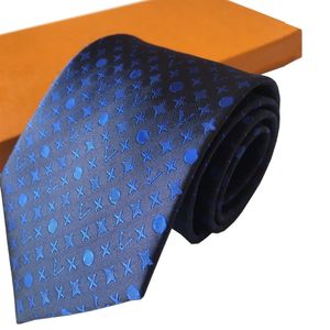 Luxury Men's Letter Tie Silk Necktie black blue Aldult Jacquard Party Wedding Business Woven Top Fashion Design Hawaii Neck Ties