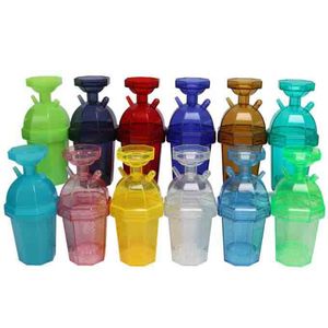 Senaste fyrkantiga akrylflaskrör vattenpipor Led Cup Shisha slang Lätt vattenpipa koppar sätter vatten bongs oljeriggar rökverktyg Tillbehör