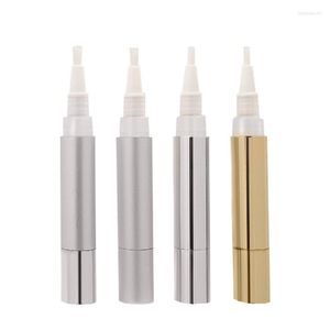 Storage Bottles 100Pcs Gold Silver 5ml Empty Nail Oil Twist Pen Cosmetic Container Lip Gloss Brush Applicators Eyelash Growth Liquid Tube