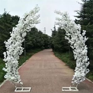 Artificial Cherry Blossom Fake Flower Garland White Pink Red Purple Available 1 M/Pcs for Wedding DIY Decoration new FY3850