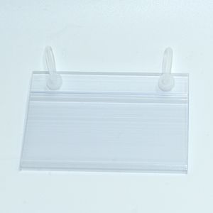 50st Retail Supplies PVC Plastic Pris TACK Sign Label Display Clip Holder 2 Hängspännen Supermarket Basket Shelf Stand Hook Rack