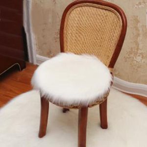 Chair Covers Solid Color Soft Plush Faux Fur Decorative Cushion Throw Pillows For Home Sofa Car El Room Decoration