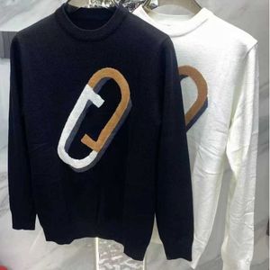 Wysoka wersja wełna sweter męski dzianinowy ff haftowany bluza fd designer sweaters mężczyźni kobiety swobodne koszulka z dzianiny pullover