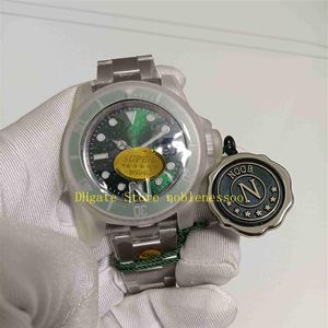 Real Po e confezione regalo N Factory 116610 Orologi V5 da uomo 40 mm quadrante verde lunetta in ceramica vetro zaffiro Dive Sport ETA NoobF 2222Y