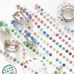 1PCS Polka Dance Dited Pet Tape Tape Multi Color Dots Index Index Stickers Dekoracja Marker do albumu Diary Office School A6753