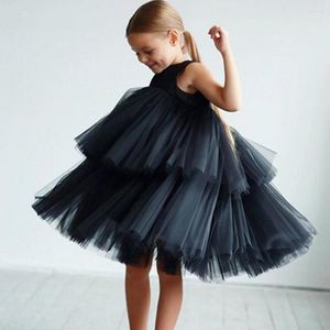 Girl Dresses tulle strati abiti floreali eleganti per cerimonie nuziali festa adolescente da ballo principessa 2022