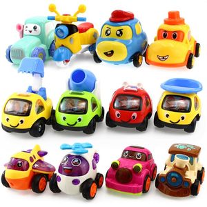 Modello pressofuso Giocattolo per bambini Tirare indietro Auto Inerziale Ingegneria Aeromobili Treno Collezione Veicolo Auto Giocattoli per Ragazzi Bambini Christm296i