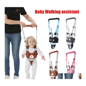 Baby Walking Wings Cartoon Crianças Curness Belt Walker material Bolsa Segurança Helper Child Leash Kid Guarders com Crot Dhivk destacável