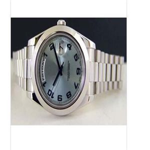 Luksusowe zegarki Platinum Glacier Blue Arabic 218206 - Watch Chest Man Wristwatch Automatyczna moda marka męska zegarek na rękę