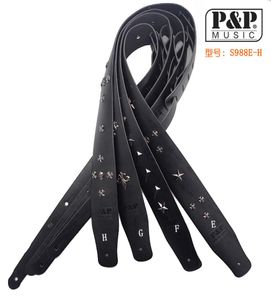 A Black Leather Guitar Strap FOR Acoustic Electric Guitar Bass Musical Instruments Accessories5698557
