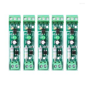 Apparecchiatura in fibra ottica 5PCS 220V Modulo di isolamento accoppiatore ottico Tensione Rileva bordo Adaptive 3-5V Per PLC Isolamento Fotoaccoppiatore