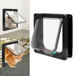 Vestuário para cães suprimentos para animais de estimação Animal Pequeno portão de gato gatinho FLAP de segurança de 4 vias Lockable