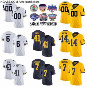 NCAA Michigan Wolverines College Football 6 Cornelius Johnson Jersey 25 Junior Colson 23 CJ Stokes 7 Donovan Edwards 41 Isaiah Gash 14 Roman Wilson Team