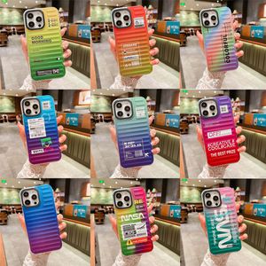 수하물 전화 케이스 iPhone iPhone 14 13 11 12 Pro Max 14plus x xs xsmax 7 8 Plus Rainbow-Gradient Fall Protection Case