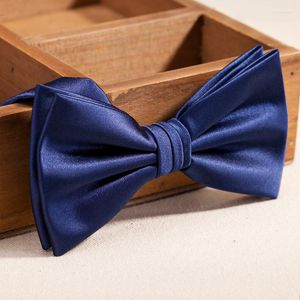 Bow Ties 2022 Fashion Men's For Wedding Luxury Formal Navy Blue Bowtie Club Banquet Anniversary Butterfly Tie With Gift Box