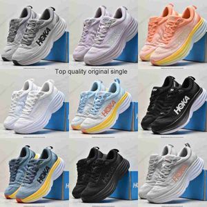 New Hoka One Clifton 8 WWH Women's Running Shoes Designer Men Trainers Mesh Casual Sneakers Unides helt ny Ourdoor Sport Jogging vandring