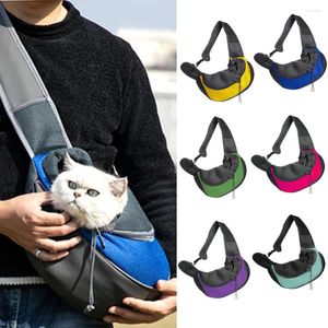 Capas de assento de carro para cachorro Bag de ombro de viagem gato S/L Outdoor portátil Breathe Pet Puppy Mesh Oxford Single Comfort Sling bolsa