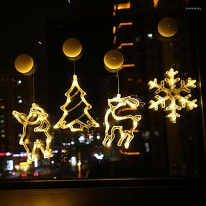 Strings Christmas Snowman Star Bell Angel Lights Battery Power Xmas LED Fairy Wai wiszący na rok dekoracja wakacyjna