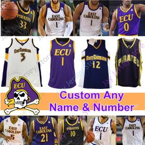 Custom East Carolina Ecu Pirates Basketball Jersey Ncaa College Jayden Gardner Newton Seth Leday Brandon Suggs J.j. Miles Blue Edwards