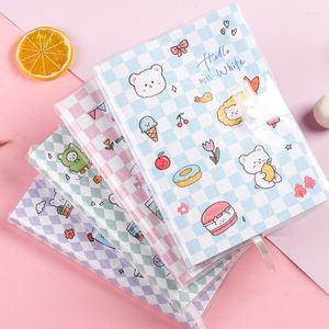 Kawaii Notebook Hello Miss White Line/Dot 224 strony Śliczny Dziennik Planner Cotygodniowy dziennik Sketchbook Piękna książka konta ręcznego