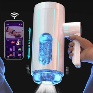 Sex Toys Massager Full Automatic Masturbators for Men som driver App Smart Remote Control Sucking Driveble Masturbation Cup Machine