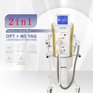 2 IN1 IPL OPT E-Light ND YAG Постоянный пикосекундный лазерный удаление волос и вымойте тату