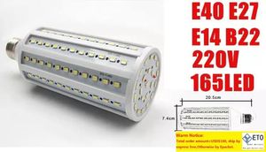 DHL Ultra Bright LED 옥수수 조명 E27 E40 7500LM LED 전구 360도 전구 램프 조명 10