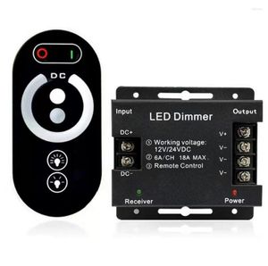 Controllers DC12V-24V 18A RF Remote Wireless Touch RGB Controller 12A 433MHz CCT Single Color Dimmer For 3528 LED Strip Lights Tape