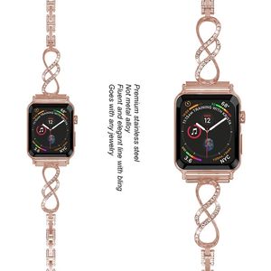 Cinturino per orologio da donna elegante con diamanti per Apple Watch Series Ultra 8 7 6 se 5 49MM Cinturino per orologio da donna alla moda iWatch 41mm 45mm 40mm 44mm 38/42mm