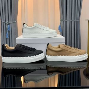 platform gym Casual shoes women Travel leather lace-up Trainers sneaker cowhide Letters Thick bottom woman designer shoe Flat lady sneakers Large size 35-42 with box