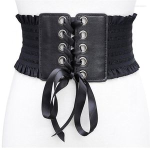 Cintos largos para saia de vestimenta elástica de emagrecimento feminino 63-85cm Calha de cintura Band up band preto marrom branco cáqui