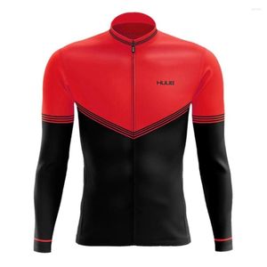 Racing Sets Huub Sommer Langarm Sweatshirt Rennrad Sport Laufen Männer Radfahren Jersey Dünne Mantel Ropa Ciclismo Hombre Frühling Herbst Jacke