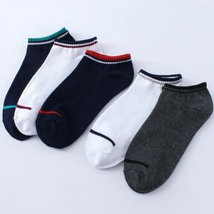 Men's Socks Hip Hop Men Creative Harajuku Striped Shallow Mouth Polyester Comfortable