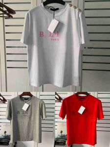 Luksusowe męskie designerka T-koszulka Czerwona Czerwona Litera Printowane koszule z krótkim rękawem marka mody Top tee azjatyckie rozmiar s-xxl