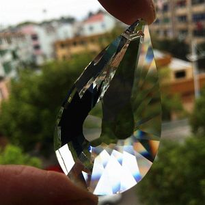 50st 50mm Crystal Chandelier Pendants Clear Facettered Diamond Shape Crystal Suncatcher Beautiful Hanging Ornament Decoration275T